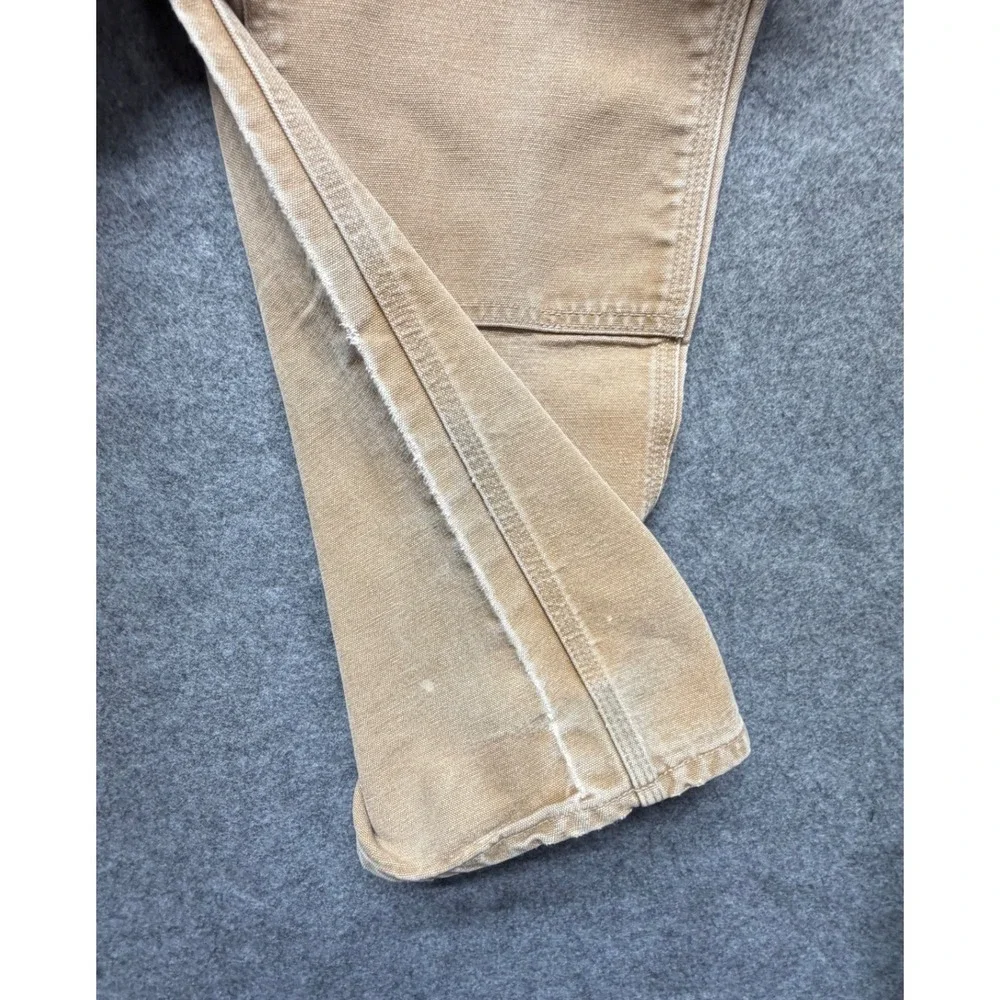 Carhartt B01 BRN Double Front Logger Dungaree Pants Brown UFCW Made in USA 38x34